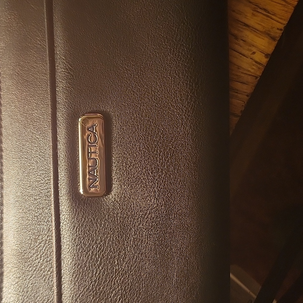 Nautica Dark Black Leather Wallet